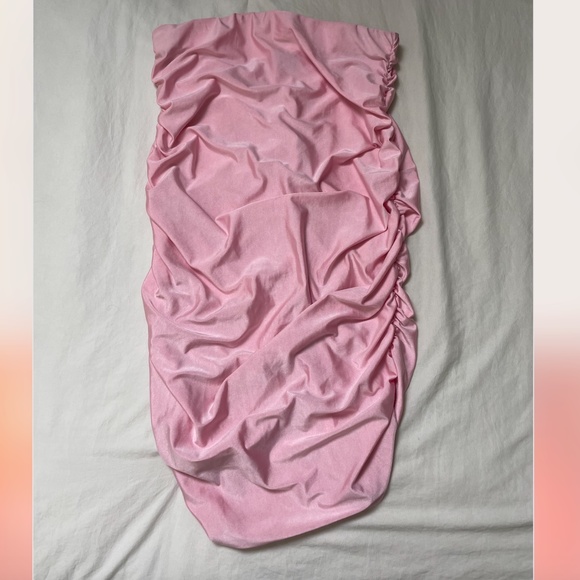 Ruffled Ruched Boho Glam Baddie Chic Party Club Dancing Pastel Hip Midi Skirt - Picture 5 of 5